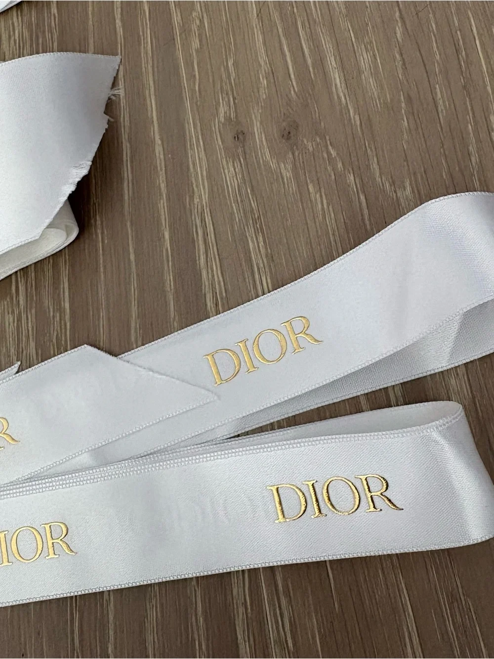 DIOR White Satin Logo Ribbon bundle - Luxury Gift Ribbon